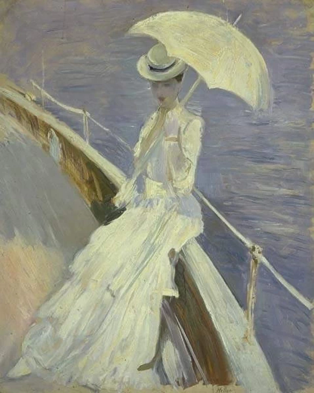 Giovane donna in bianco